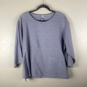 NWOT Kleën purple linen and cotton tunic